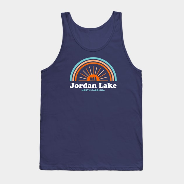 Jordan Lake North Carolina Rainbow Tank Top by esskay1000